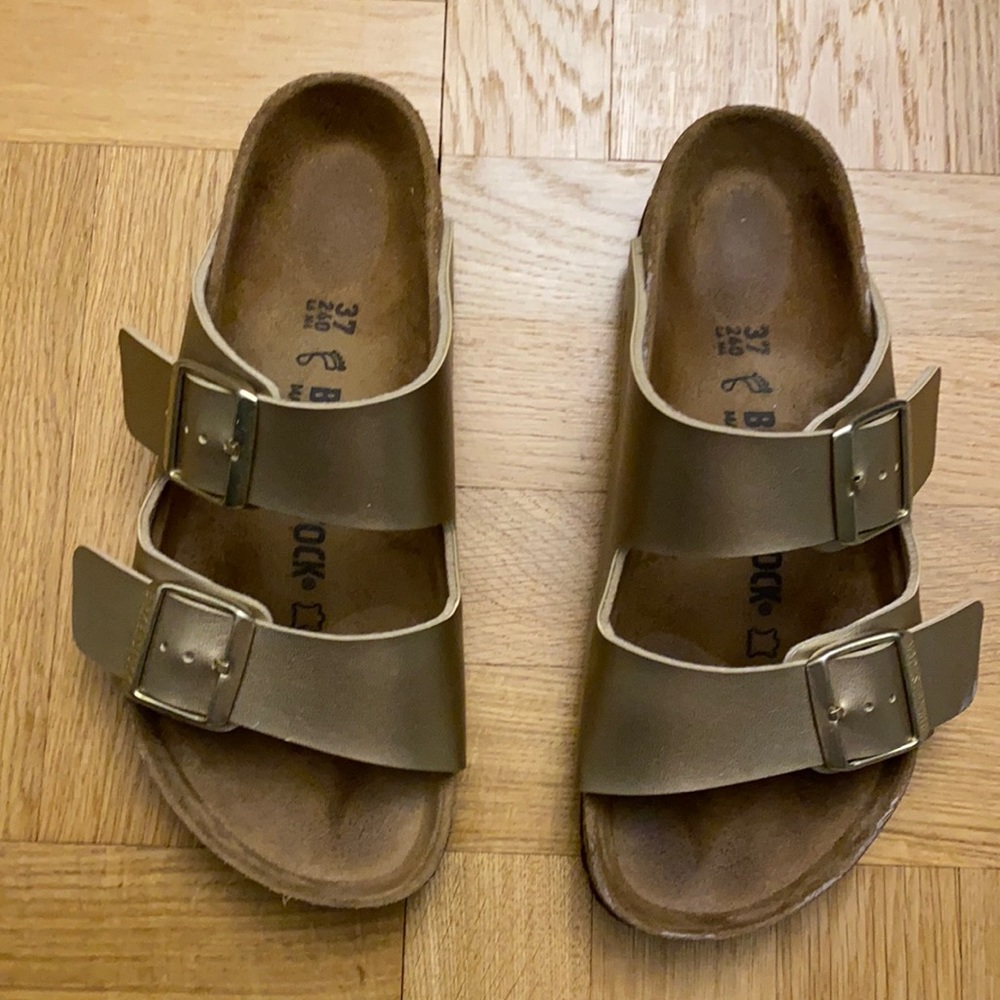 Birkenstock Gold Arizona Sandals